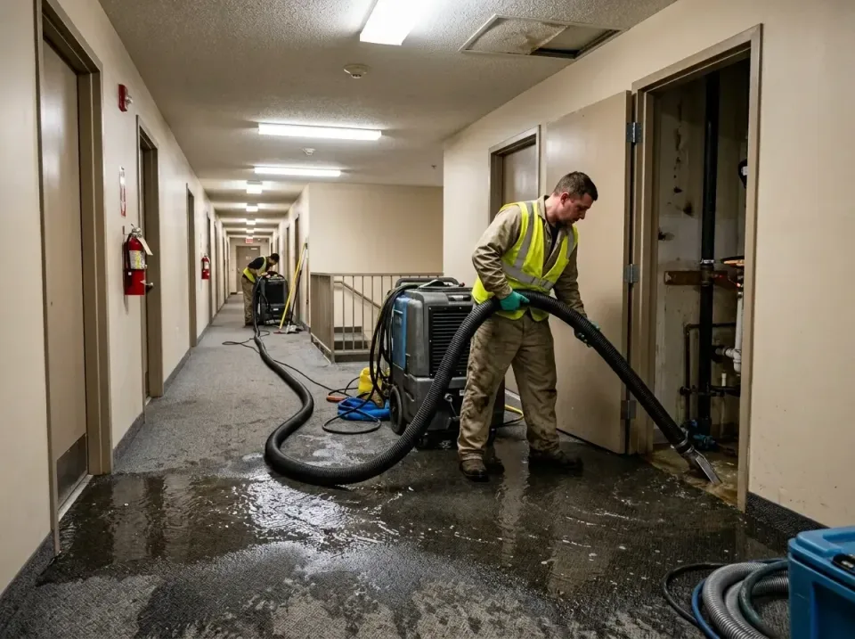 multi-unit-apartment-hallway-f-005 — frequently asked questions, Emergency Burst Pipe Water Extraction & Removal in Spring C…